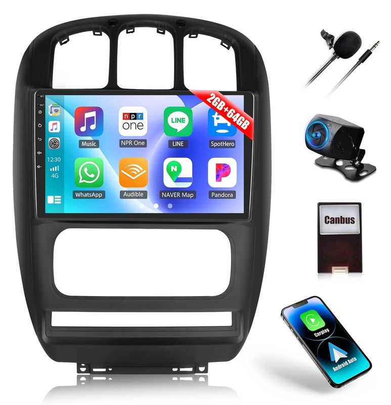 Dodge Grand Caravan 2001-2007 HD Screen 10 Inch Stereo with Android, CarPlay &amp; Backup Camera