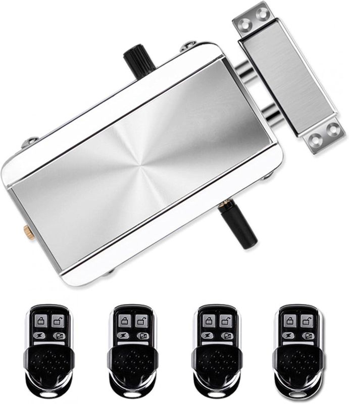 Smart Door Lock Deadbolt Keyless Entry Wireless Anti Theft Home Security (Silver Color)