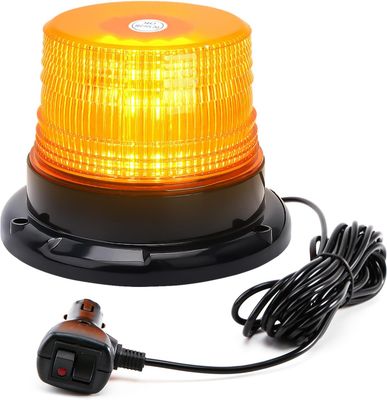 Amber Beacon Strobe Light Magnetic Base 12-24V Flashing Emergency Truck Car