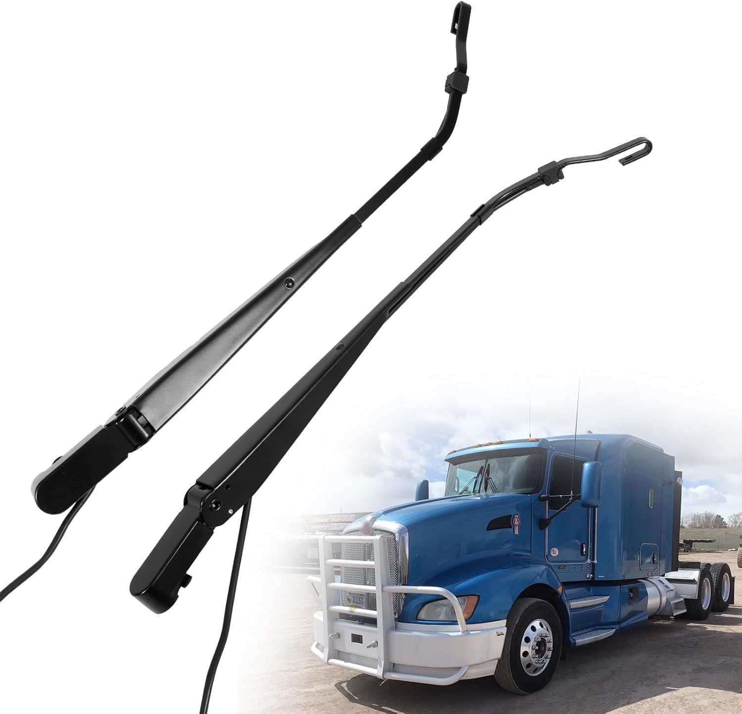 Kenworth T600 T600A T660 T800 2006-2012 Windshield Wiper Arms Left &amp; Right - Pair