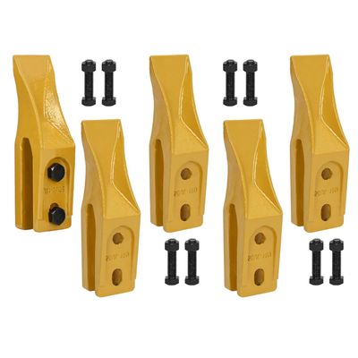 Set Of 5PCs Bucket Teeth with Bolt On For Skid Steer, Excavator &amp; Backhoe Teeth with Bolts and Nuts