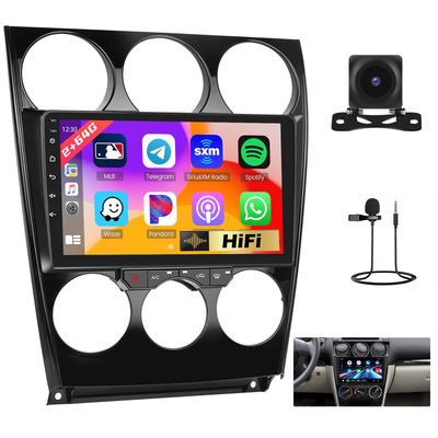 Mazda 6 Atenza 2004-2014 Touch Screen 9 Inch Stereo with CarPlay, GPS, Bluetooth  &amp; Backup Camera