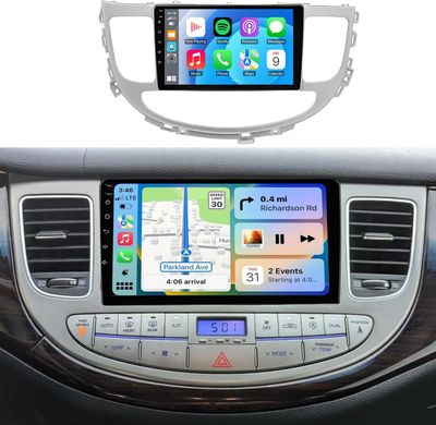 Hyundai Genesis Sedan 2009-2014 Touch Screen 9 Inch Stereo with CarPlay, GPS &amp; Backup Camera