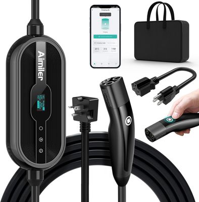 Tesla EV Charger Level 1-2 Portable 16A with 25FT Cable NACS Plug Electric Car Charger