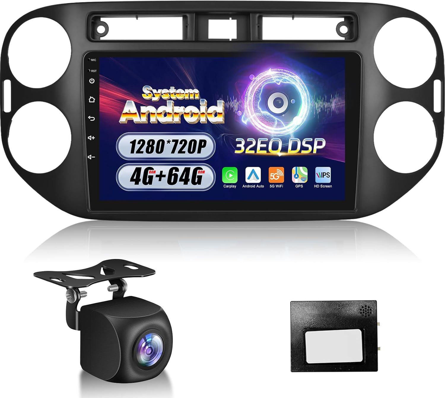 Volkswagen Tiguan 2006-2016 Screen 10 inch Stereo with Android Auto, CarPlay, GPS &amp; Backup Camera