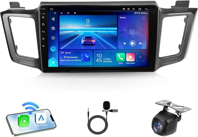 Toyota RAV4 2013-2018 Screen 10 inch Stereo with Wireless CarPlay, Android Auto, GPS &amp; Backup Camera