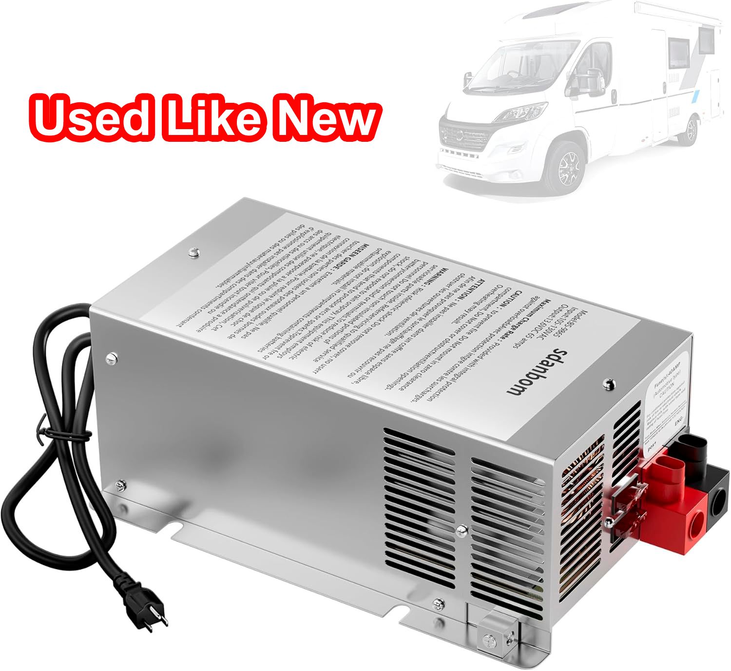65Amp RV Power Converter ​WF-9865 with 3 Stage Charger Deck Mount Camper Trailer Power Supply