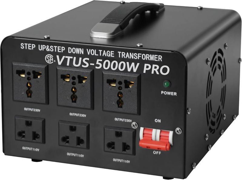 5000W Voltage Converter Step Up Down 110V 220V Transformer with Dual Voltage Adapter