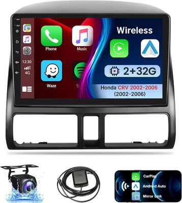 Honda CRV 2002-2006 Screen 9 inch Stereo with Android Auto, CarPlay, GPS, WiFi &amp; Backup Camera