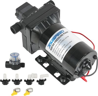 5.0GPM 12V Diaphragm Water Pump 55PSI RV Camper Pressure Switch Multi Use Pump