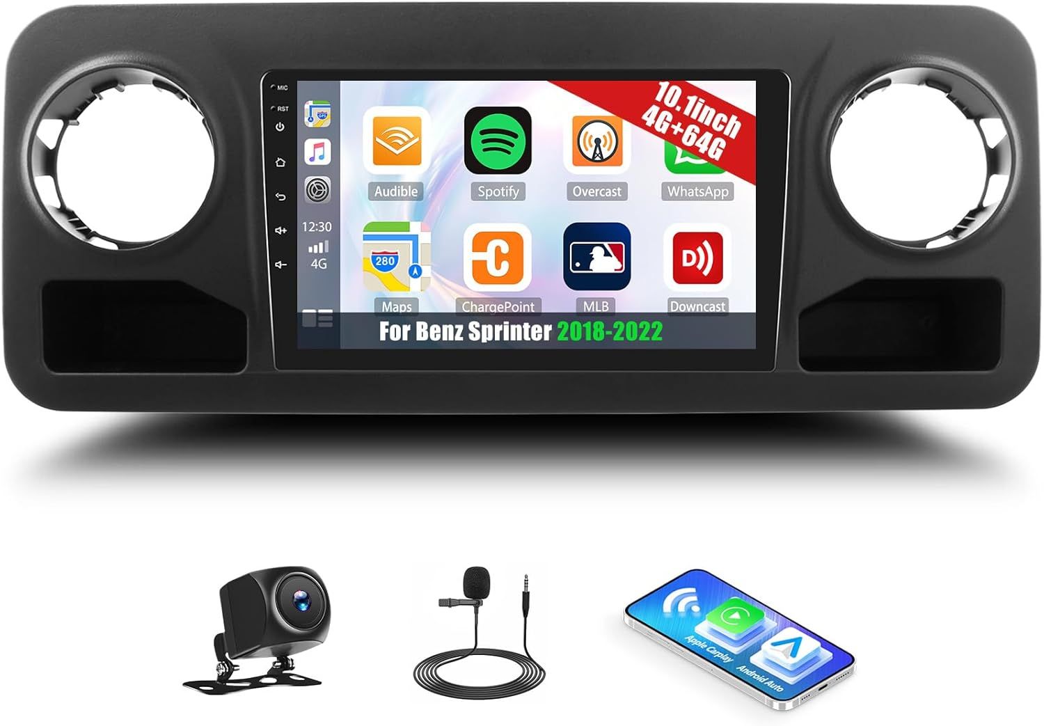 Mercedes Benz Sprinter 2018-2022 Screen 10.1 inch Stereo with Android Auto, CarPlay &amp; Backup Camera