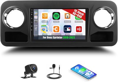 Mercedes Benz Sprinter 2018-2022 Screen 10.1 inch Stereo with Android Auto, CarPlay &amp; Backup Camera