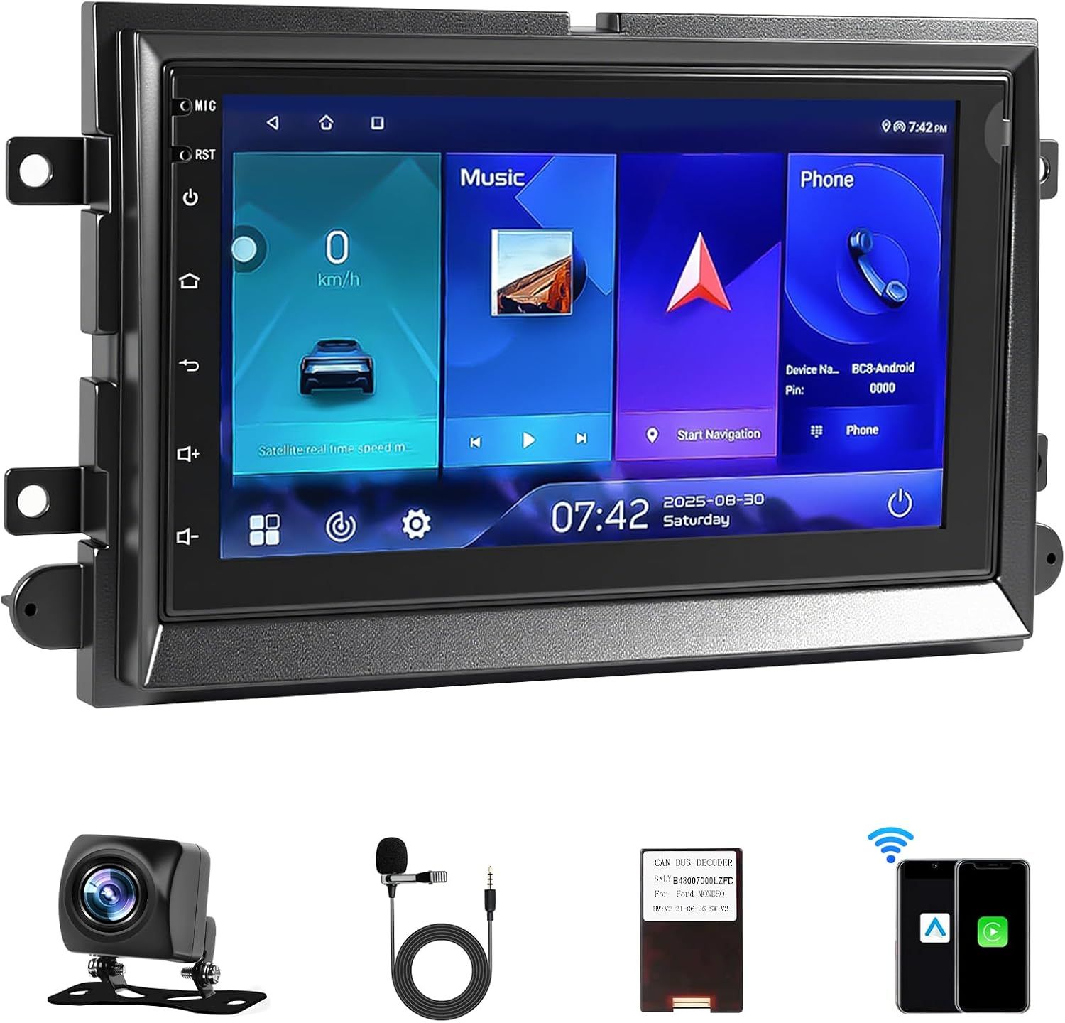 Ford F250 F350 F450 F550 2013-2016 Screen 7 inch Stereo with Android Auto, CarPlay &amp; Backup Camera
