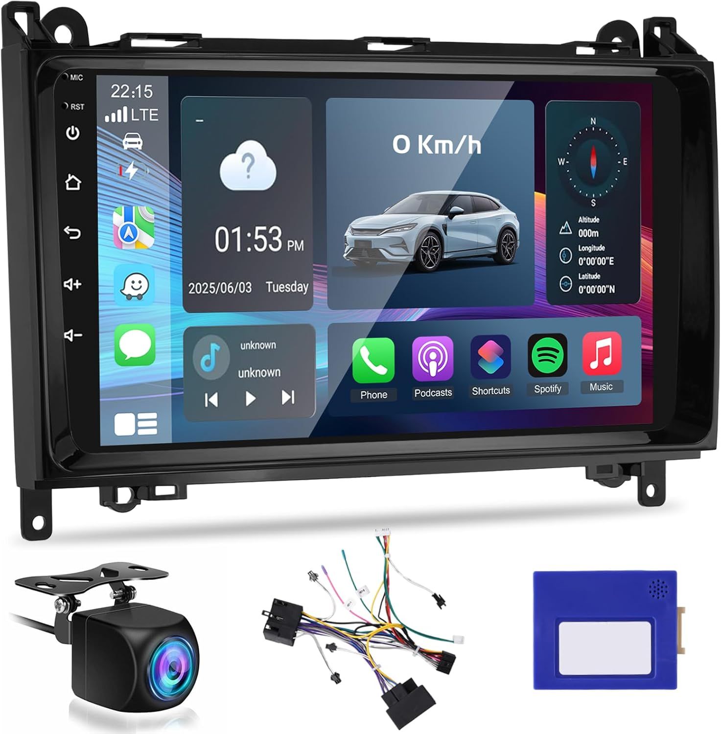 Mercedes Benz Sprinter 2006-2011 Screen 9 inch Stereo with Android Auto, CarPlay, GPS &amp; Backup Camera