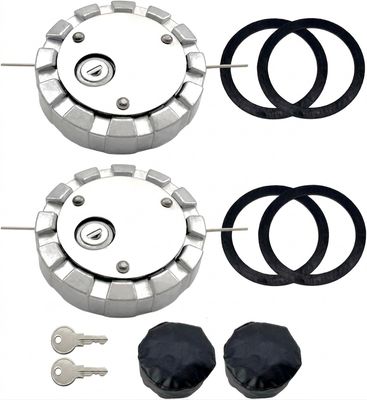Locking Fuel Tank Cover 2PCS Set For Kenworth, Freightliner &amp; Peterbilt Diesel Cap