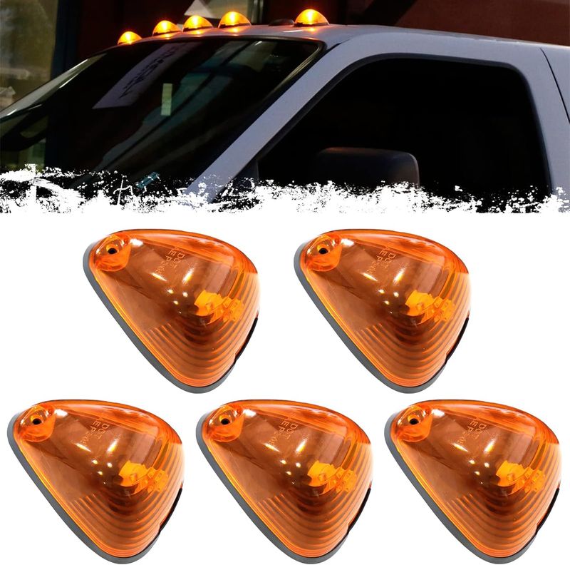 Ford F150 F250 F350 F450 F550 1999-2016 Amber Cab Roof Marker Lights 5PCS 10 LED Kit