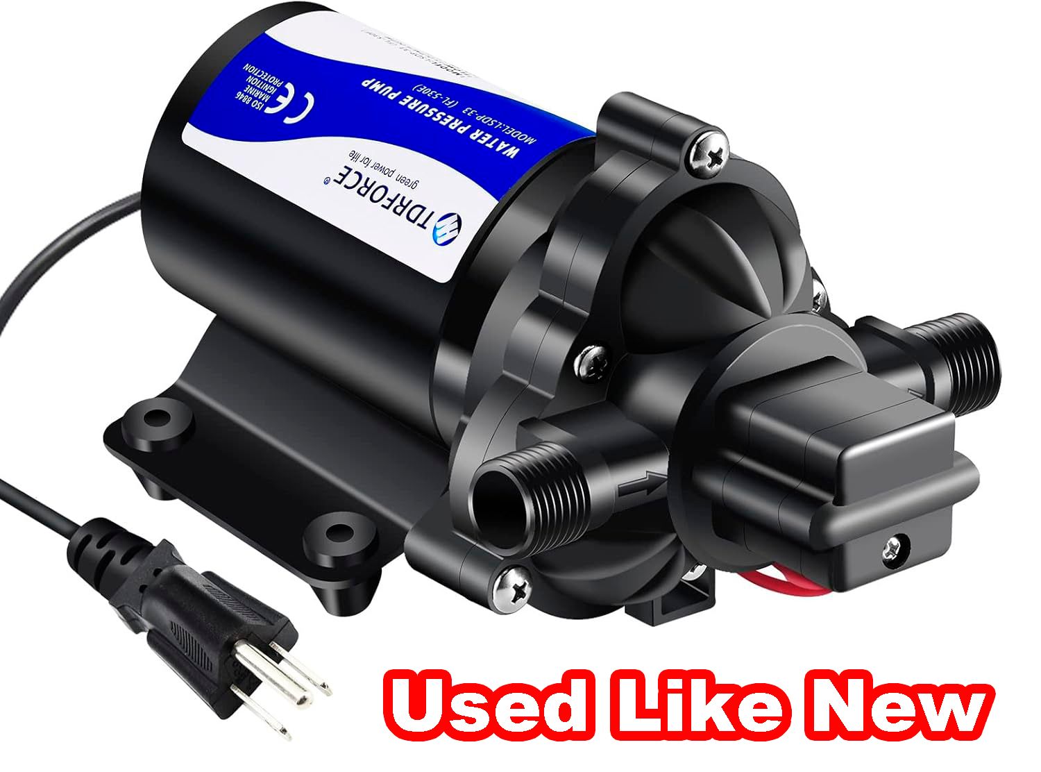 High Pressure 110V RV Water Pump – 4GPM Self-Priming Diaphragm Pump for Kitchen, Bathroom &amp; Marine