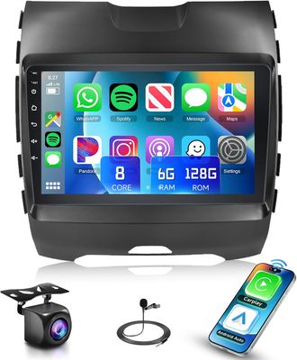 Ford Edge 2016-2020 Screen 9 inch Stereo with Wireless CarPlay, Android Auto, GPS &amp; Backup Camera
