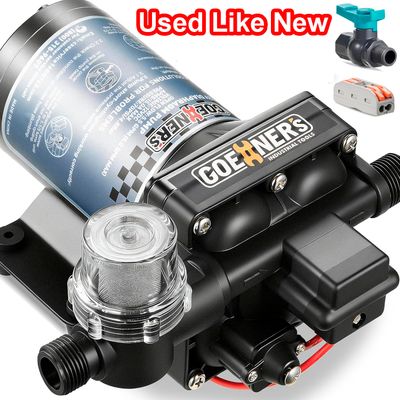 6.0GPM 12V Diaphragm Water Pump 70PSI for RV, Marine &amp; Camper Self Priming Quiet Pump System