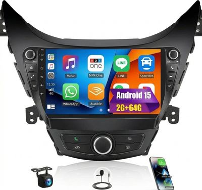 Hyundai Elantra 2011-2013 Screen 9 inch Stereo with Android Auto, CarPlay, GPS &amp; Backup Camera