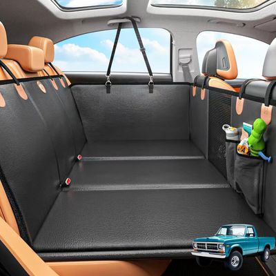 Dog Back Seat Hammock Hard Bottom Extender Truck Car Larger Space 400LBS