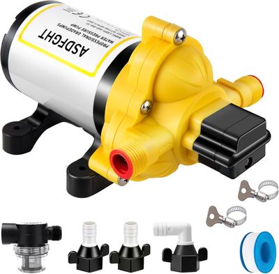 12V 4.0GPM Diaphragm Water Pump 50PSI RV Camper Self Priming Fresh Water Pump