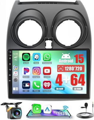 Nissan Rogue 2007-2015 Screen 9 inch Stereo with Wireless CarPlay, Android Auto, GPS &amp; Backup Camera