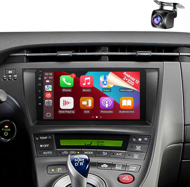 Toyota Prius 2010-2015 Screen 9 inch Stereo With Wireless CarPlay, Android Auto, GPS &amp; Backup Camera