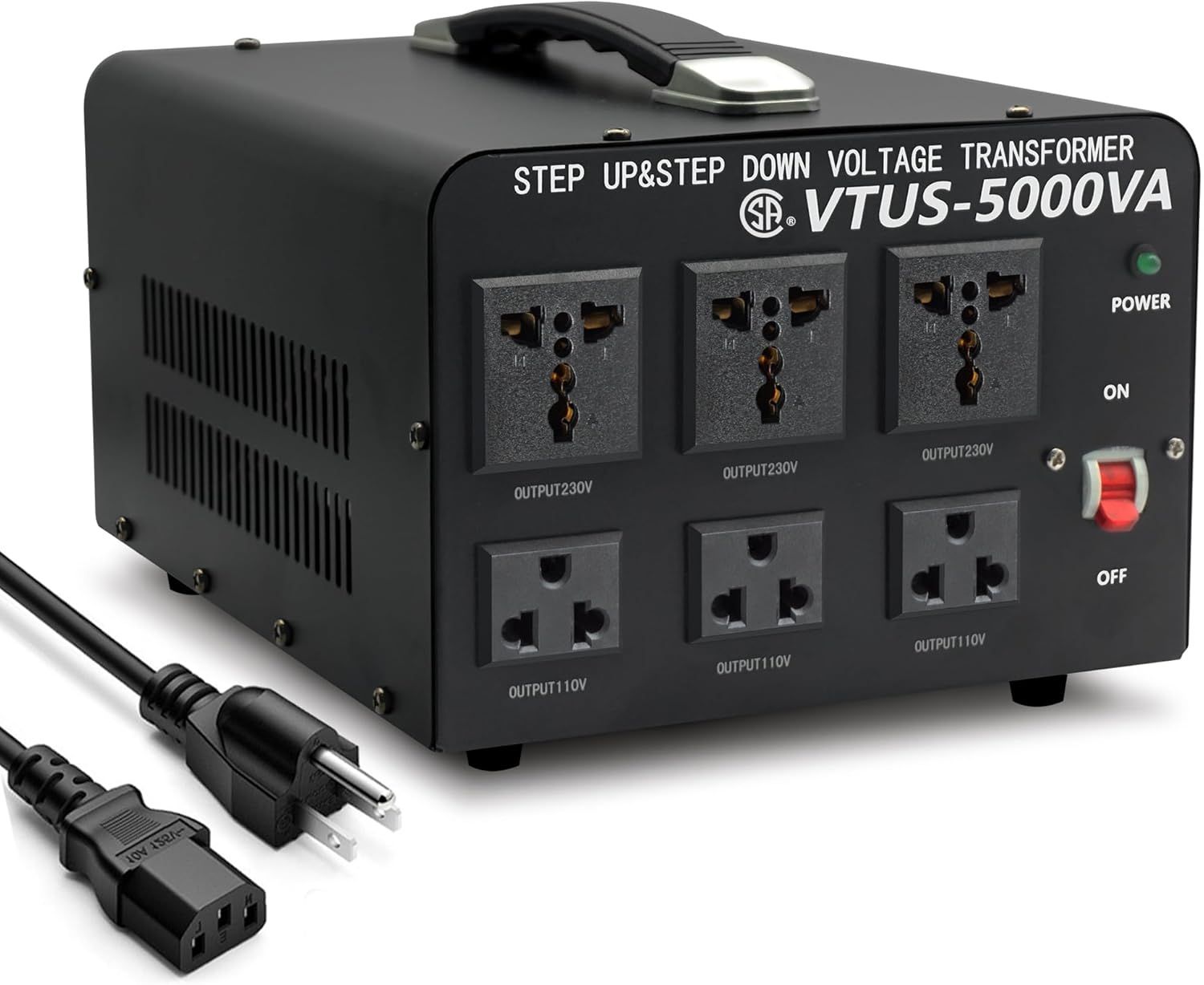 5000W Voltage Converter Transformer Step Up/Down 110V to 220V Power Converter