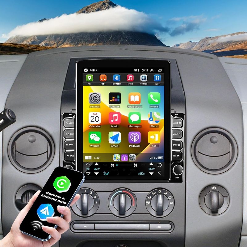 Ford F150 2004-2008 Screen 9.7 inch Stereo With Wireless CarPlay, Android Auto, GPS &amp; Backup Camera