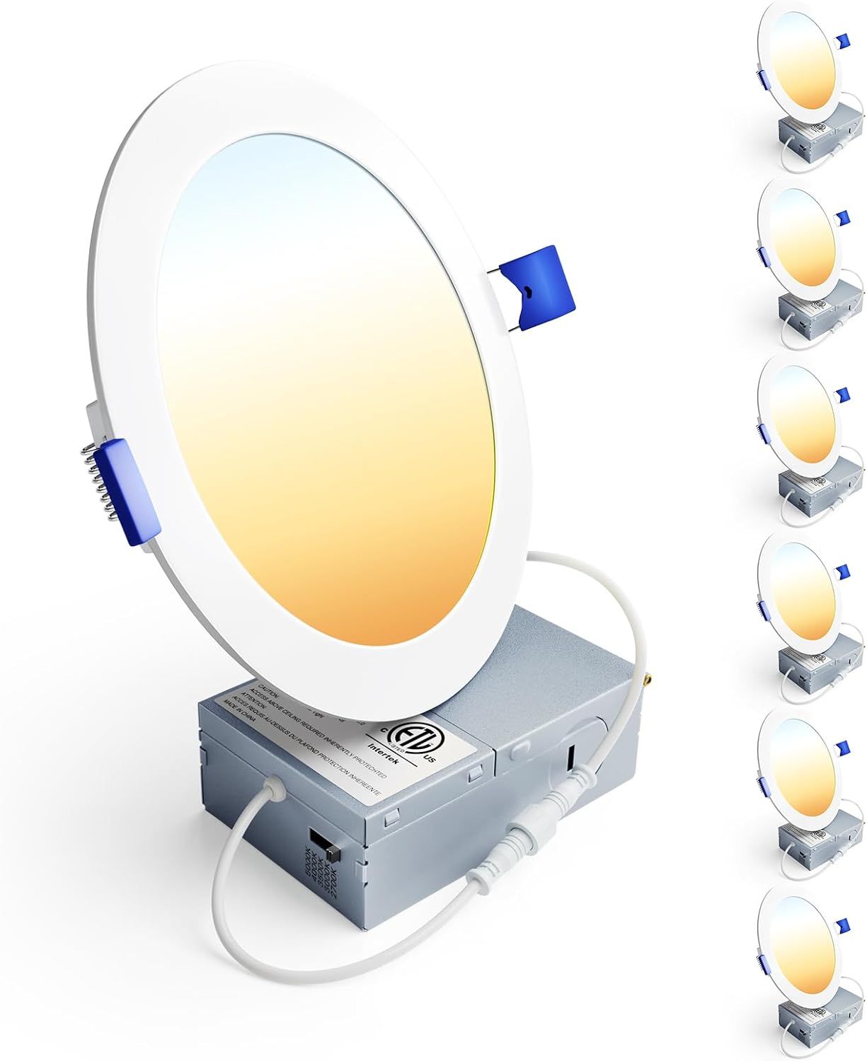 6 Inch LED Recessed Ceiling Light 12W Dimmable 2700K-5000K 6 Pack