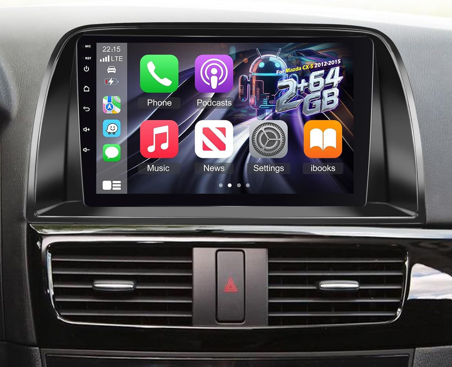 Mazda CX-5 2012-2015 Screen 9 Inch Stereo with CarPlay, Android Auto, GPS &amp; Backup Camera