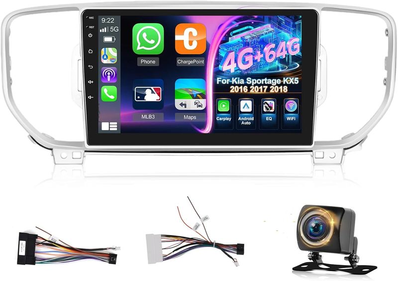 Kia Sportage KX5 2016-2018 Screen 9 Inch Stereo with CarPlay, Android Auto, GPS &amp; Backup Camera