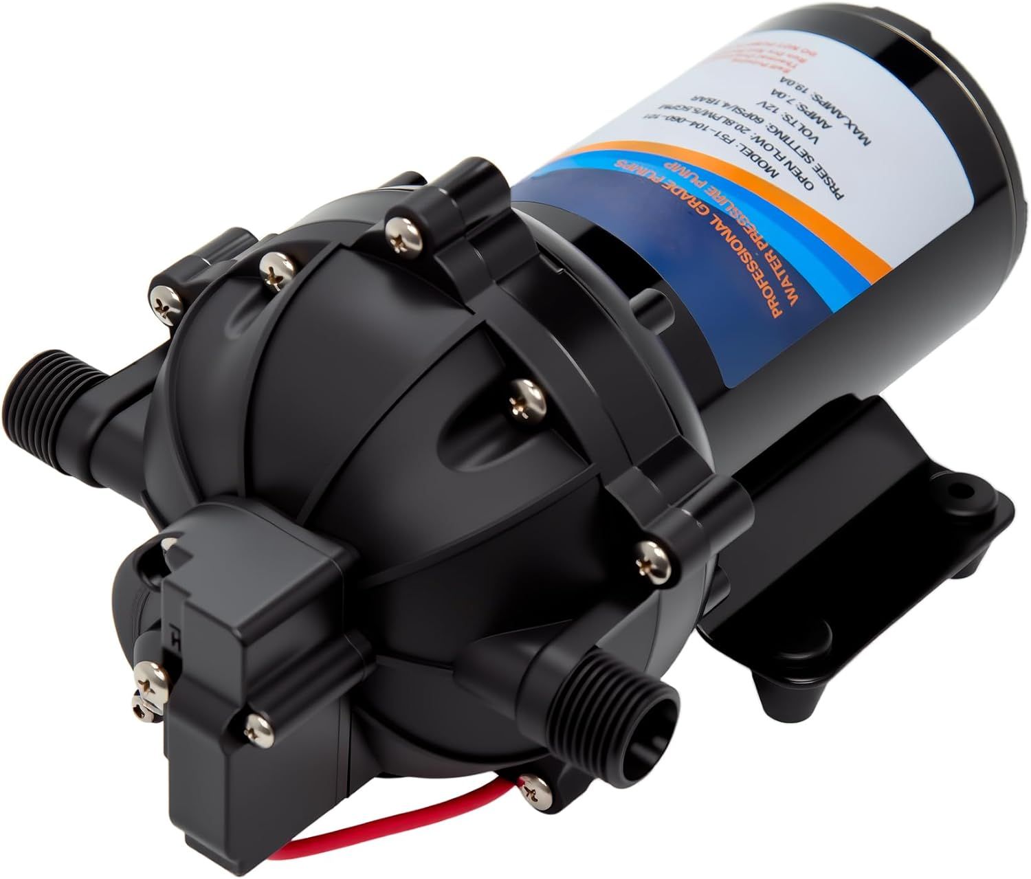 12V Sprayer Diaphragm Pump 5.5 GPM 60 PSI with Chemical Resistant Self Priming  for Agricultural Spraying