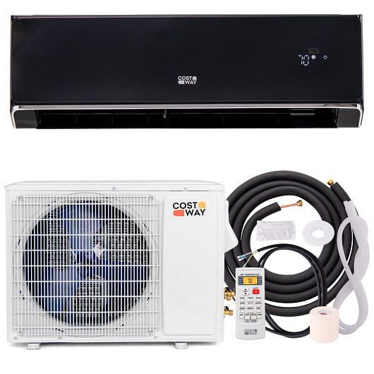 12000 BTU 22 SEER2 208-230V WIFI Enabled Mini Split Air Conditioner and Heater Black