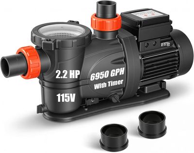 2.2 HP Pool Pump 115V High Flow Self Priming Inground And  Above Ground Pump