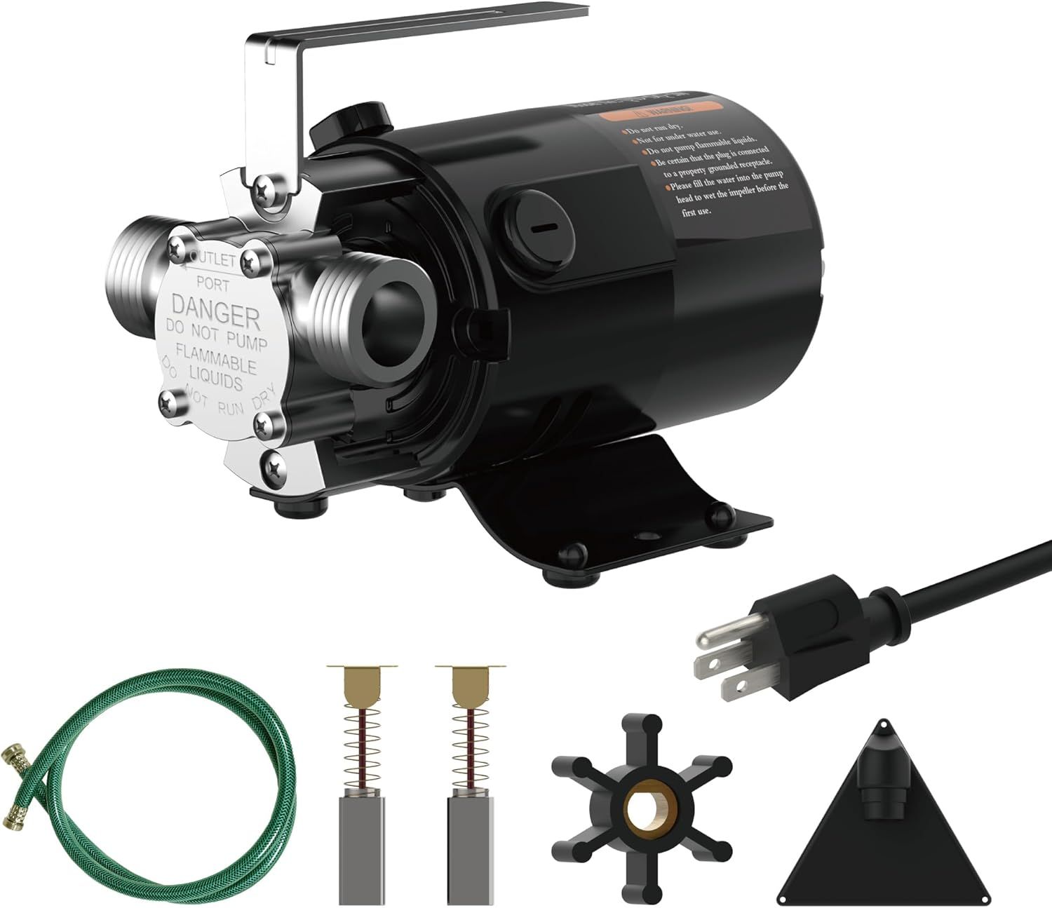 120V Utility Water Pump 330 GPH Electric Transfer Pump For Garden, Pool, And Pond Drain