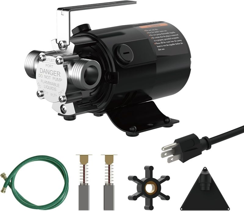 120V Utility Water Pump 330 GPH Electric Transfer Pump For Garden, Pool &amp; Pond Drain