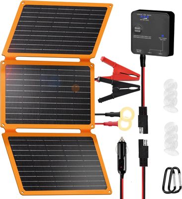 30W 12V Solar Panel Battery Charger and Maintainer for Car RV Boat