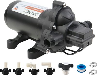 12V Diaphragm Pump 4.0 GPM for RV Kitchen Bathroom and Marine Systems