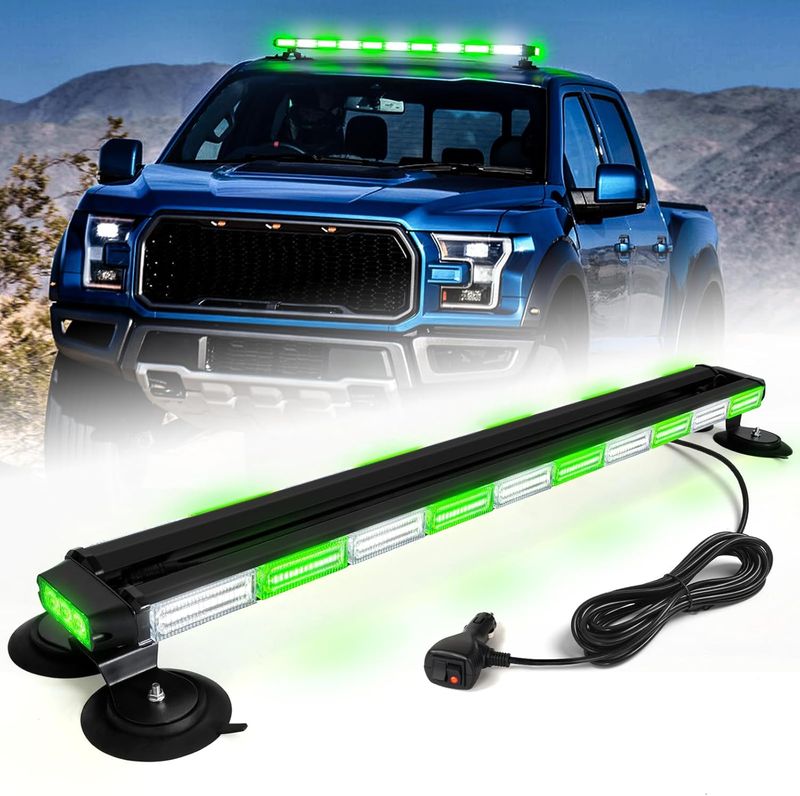 42 Inch LED Strobe Light Bar with Magnetic Base &amp; Traffic Advisor System for Pickup and Utility Trucks