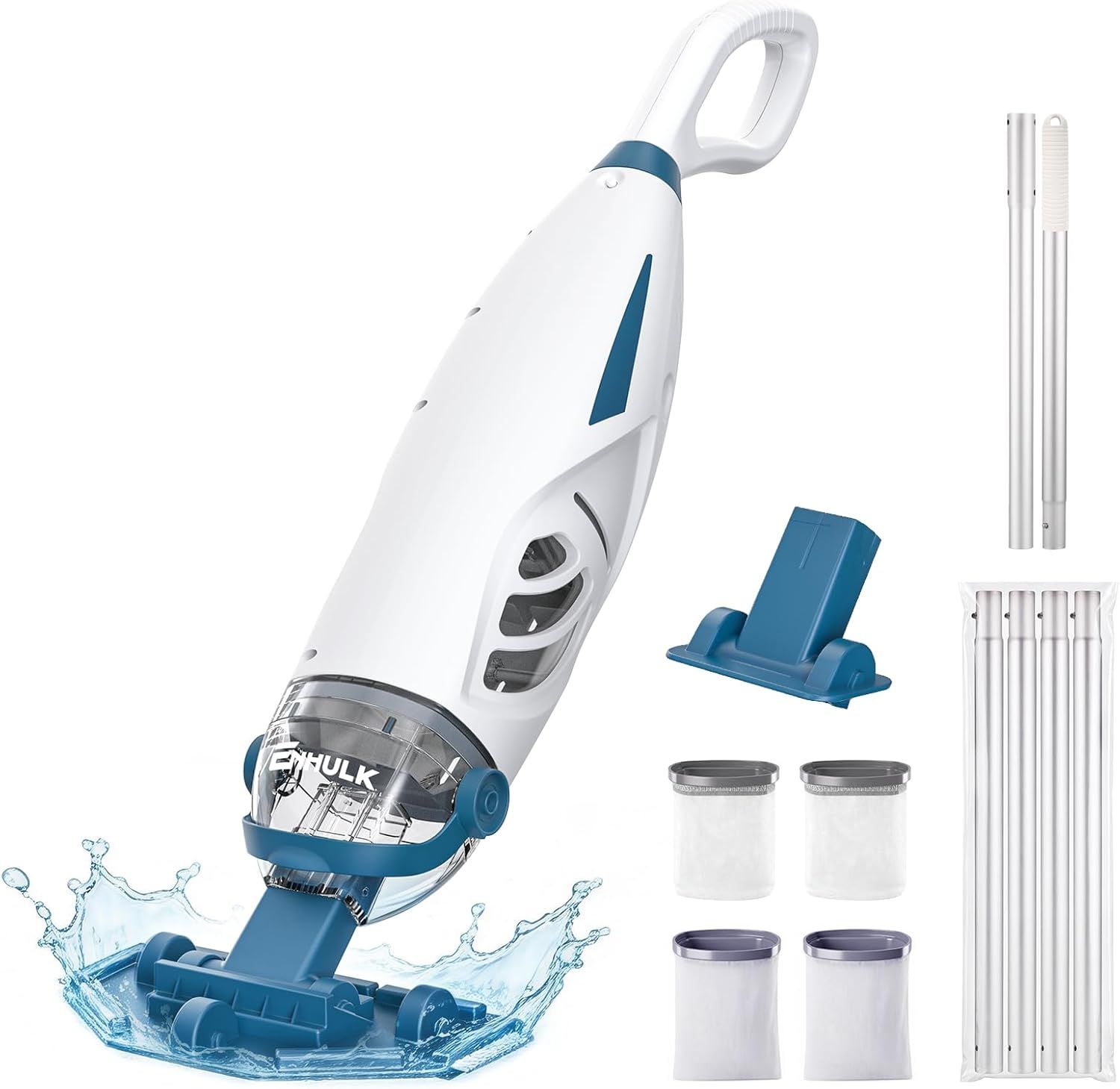 Pool Vacuum 26.5 GPM Powerful Suction Handheld Cleaner for Above Ground and Inground Pools