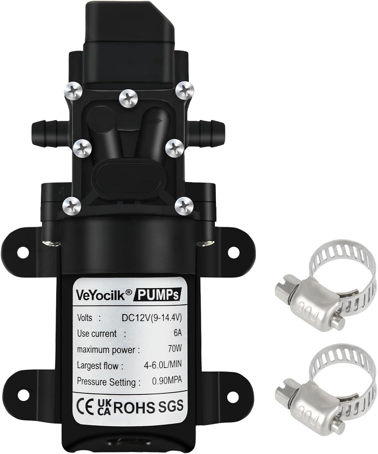 12V Diaphragm Water Pump 1 GPM High Efficiency Water Transfer Pump