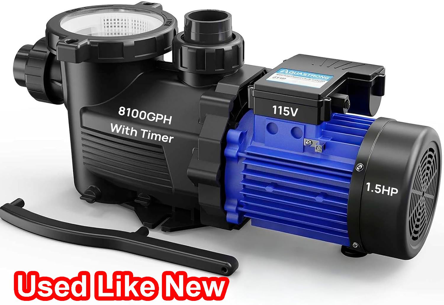 1.5HP Pool Pump High Flow 8100 GPH for Inground and Above Ground Pools