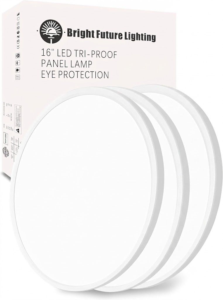 16 Inch LED Ceiling Lights 32W 3480LM 3CCT Selectable White 3 Pack