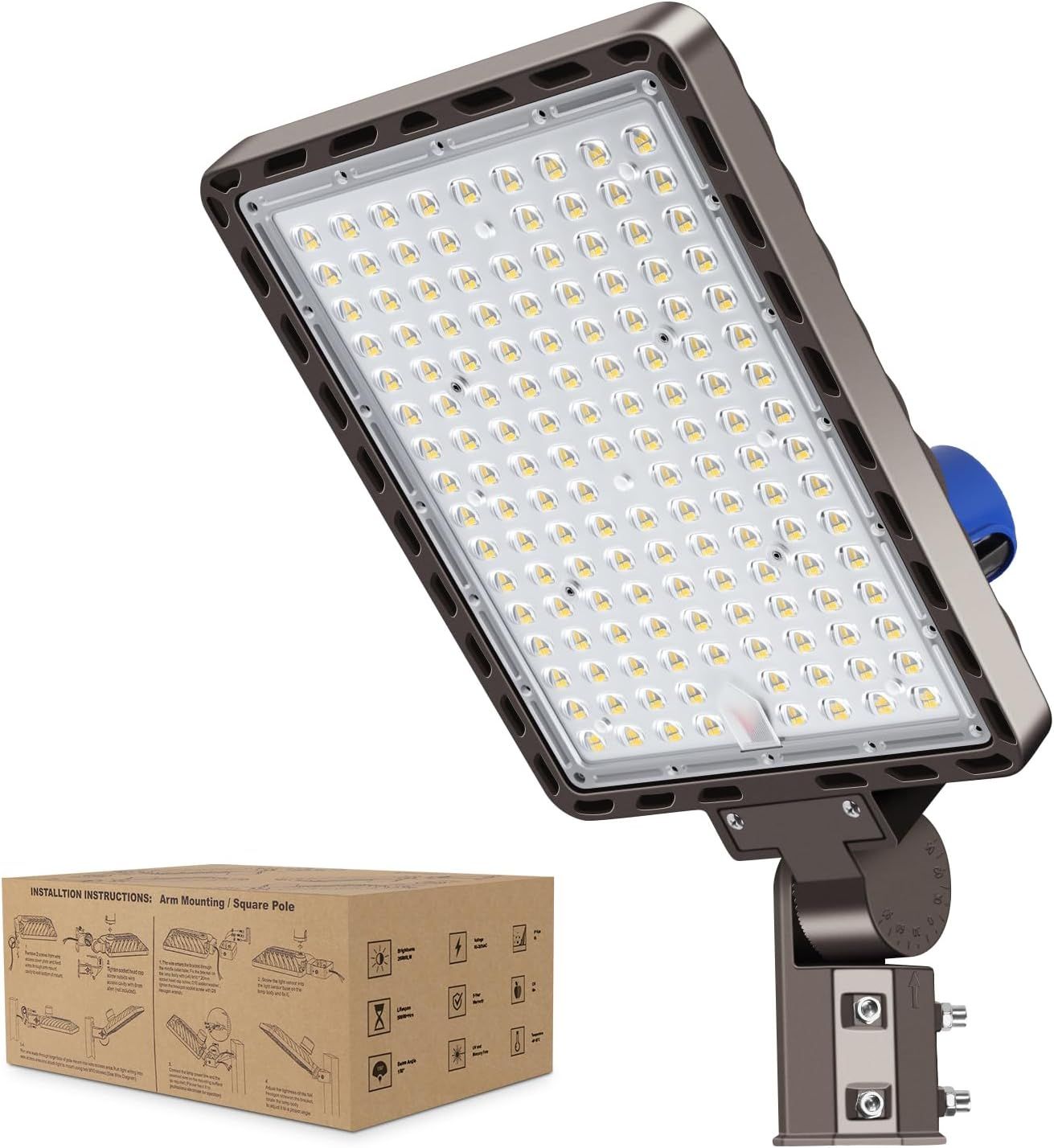 350W Commercial LED 52500LM Parking Lot Light 100-277V Outdoor Security Light