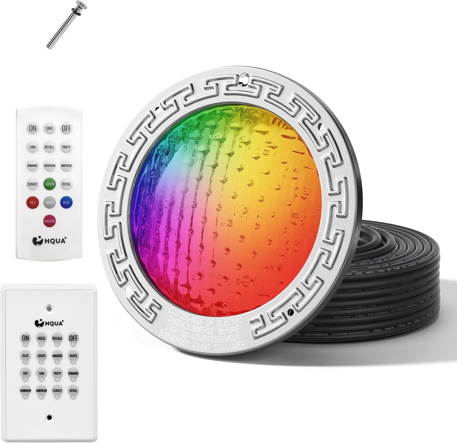 10 Inch Color Changing Pool Light with Controller &amp; Remote Control for Inground Pools
