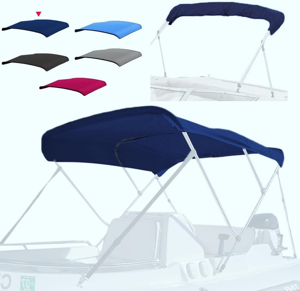 4 Bow Bimini Top Replacement Cover Marine Grade Waterproof Navy Blue