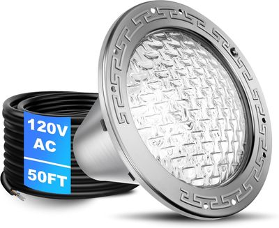 10 Inch Pool Light 35W LED Inground Pool Light 120V with 50FT Cord