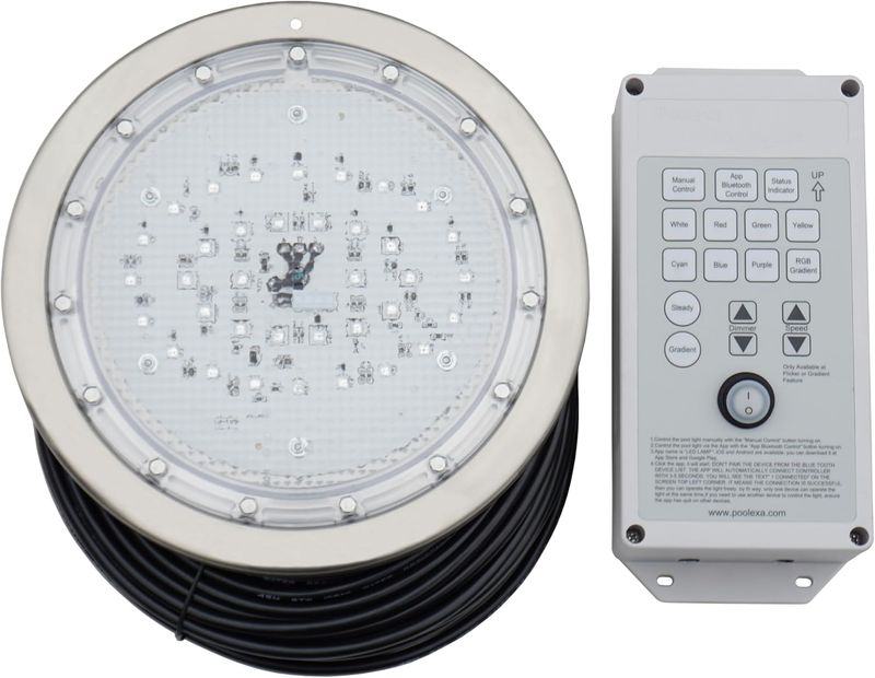 10 Inch LED Multicolor Pool Light for Inground Pools 50FT Cord with Controller